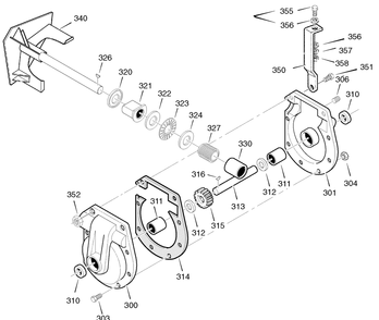 Part Location Diagram of MT1403 Briggs and Stratton Shaft, auer output